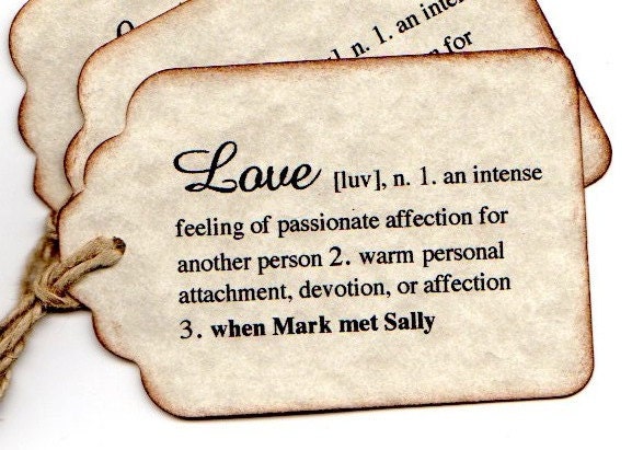 100 DEFINITION of Love Hang Tags-PERSONALIZED Wedding Favor Tags-Escort Tags-Place Cards-Save the Date