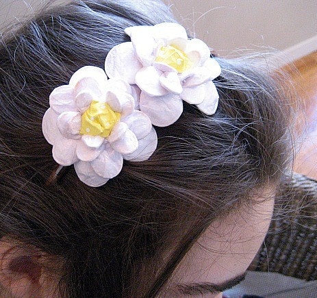 True Daisy Paper Mache Headband