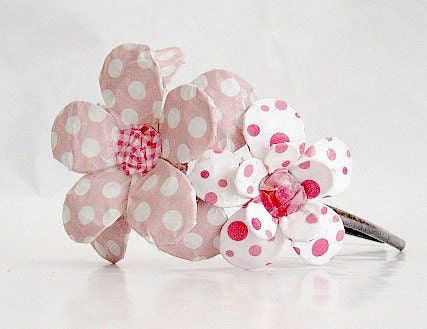 All About Pink Daisy Paper Mache Headband