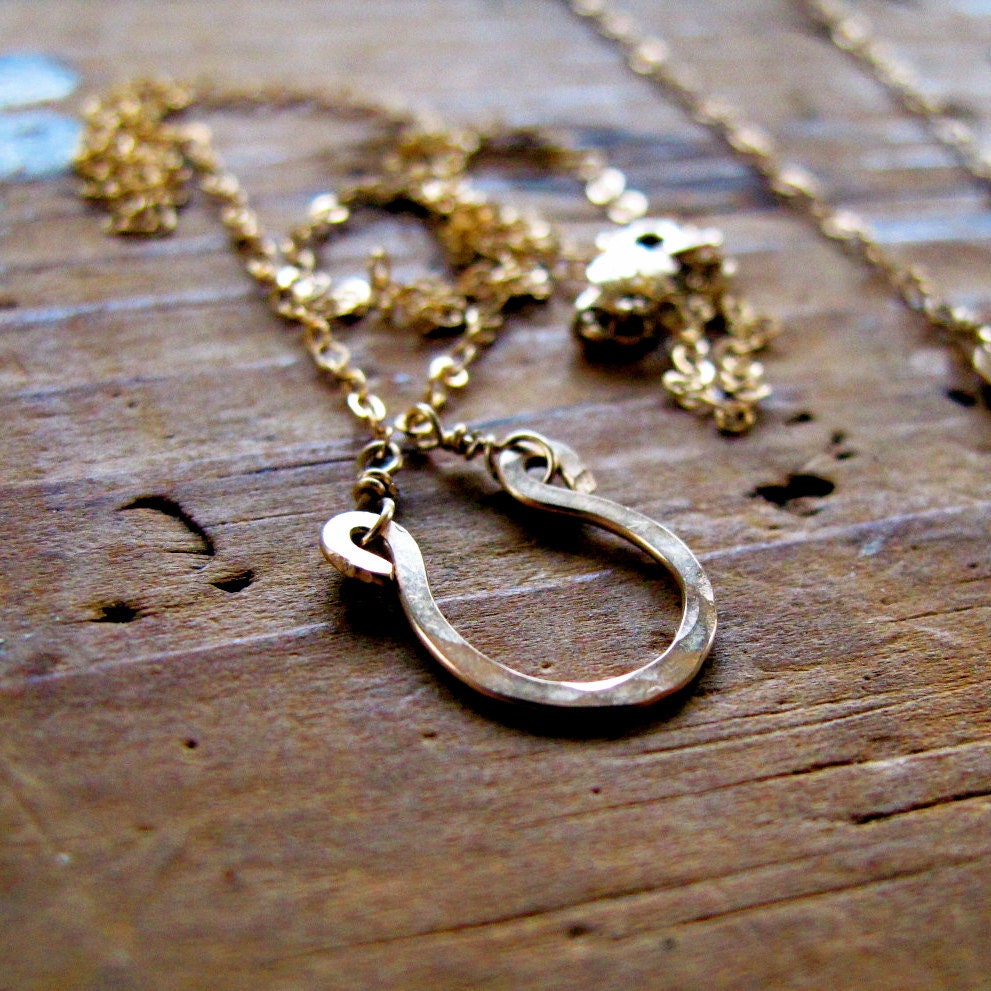 Mini Good Luck Necklace - Handmade 14K Gold Filled Horseshoe Pendant
