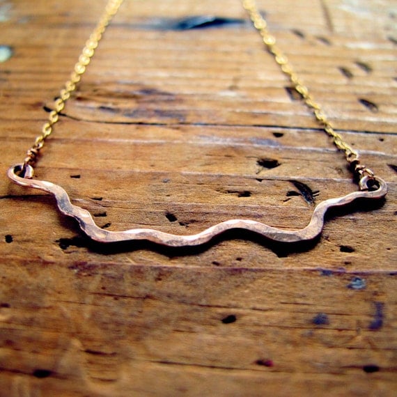 I'm Hammered Rose Gold Necklace - Handmade Rose Gold Pentant