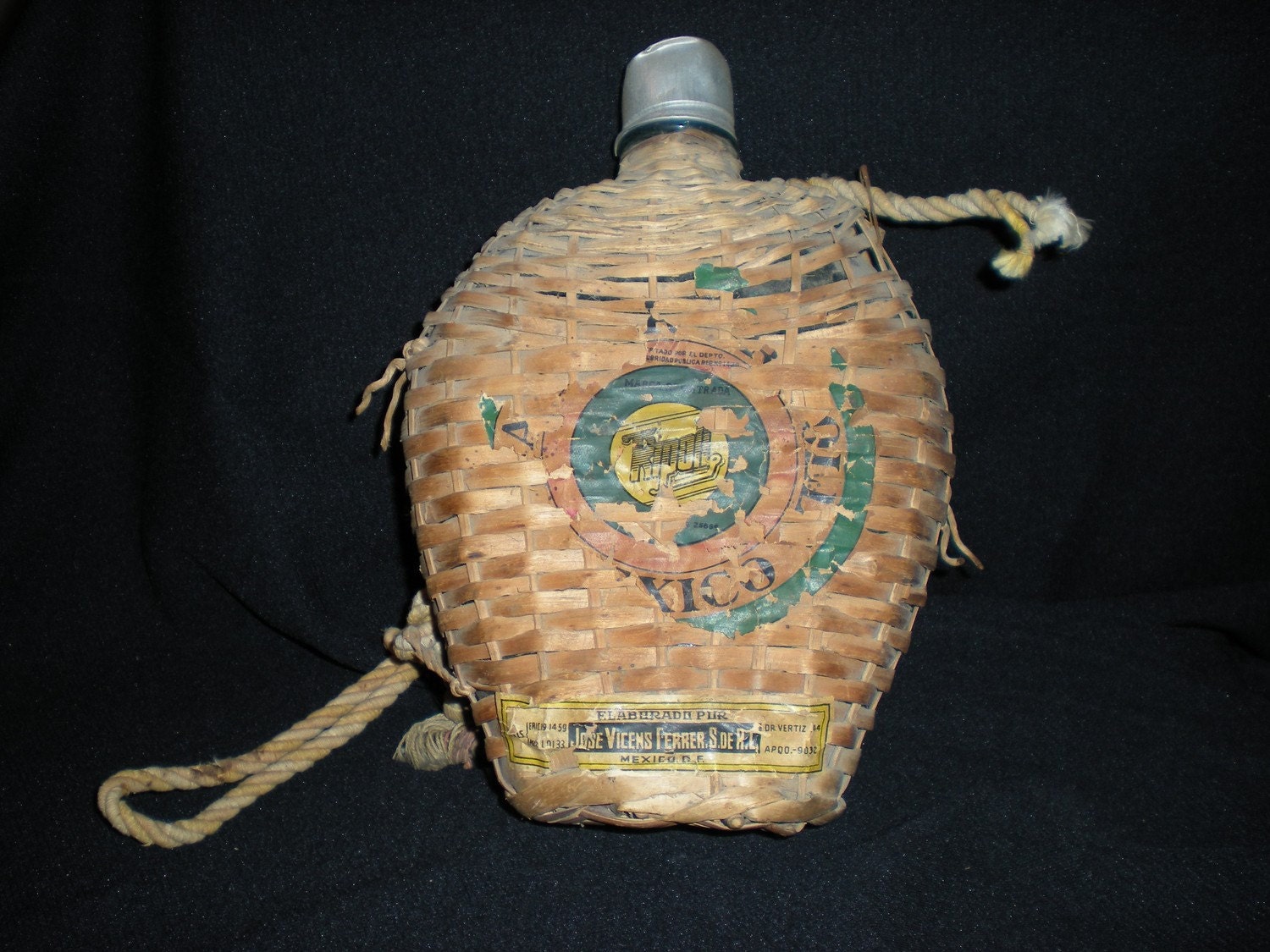 Items Similar To Vintage Tequila Bottle Mexico 1929 On Etsy 