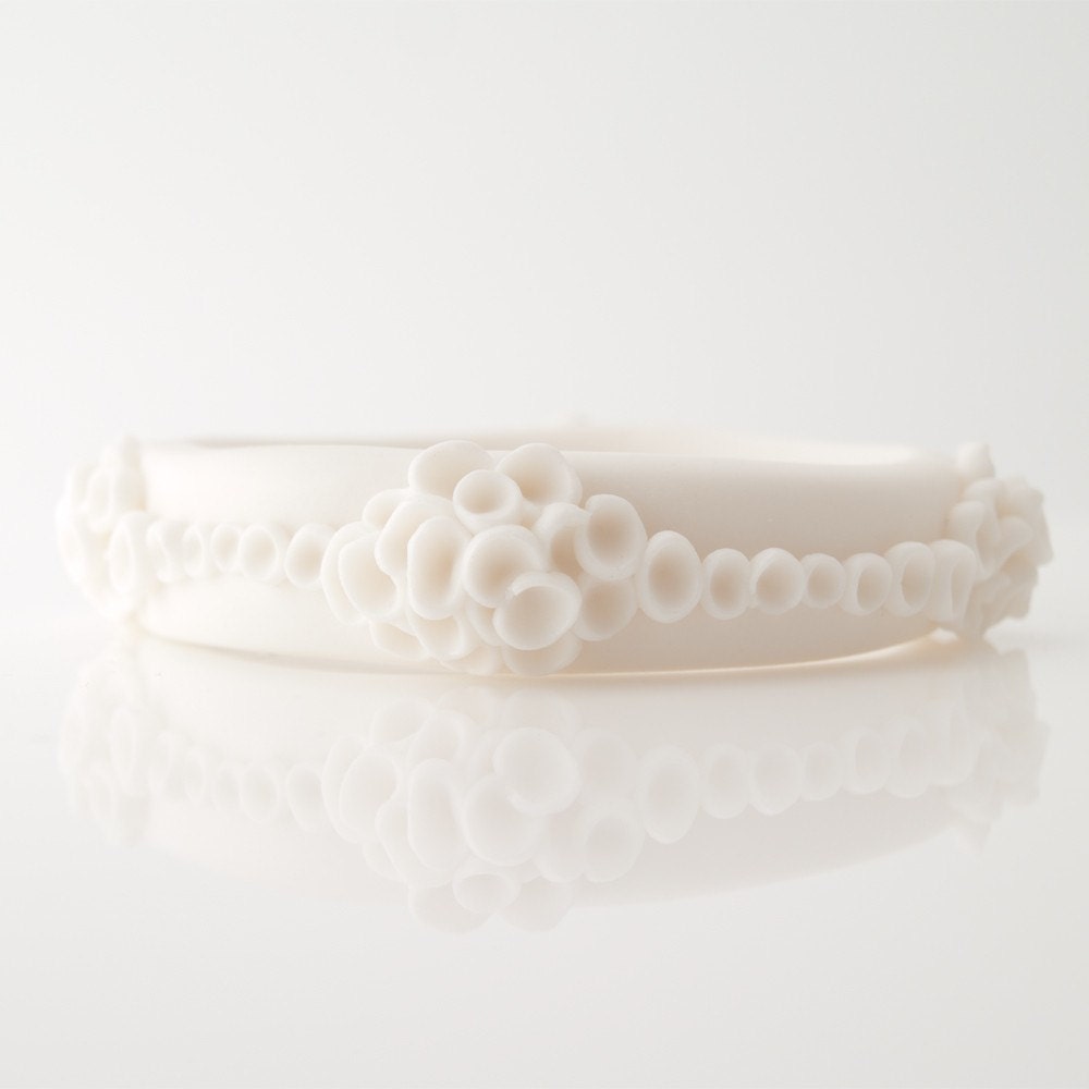 Costa Del Sol Porcelain White Bracelet Bangle- Free Gift Wrapping