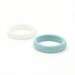 Guerrero Narrow Porcelain Ring White Turquoise Gray Purple Coral Yellow Sky Blue- Free Gift Wrapping