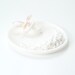 Ring Bearer , Wedding Ring Dish ,Commitment Ceremony ,White Flowers- Free Gift Wrapping