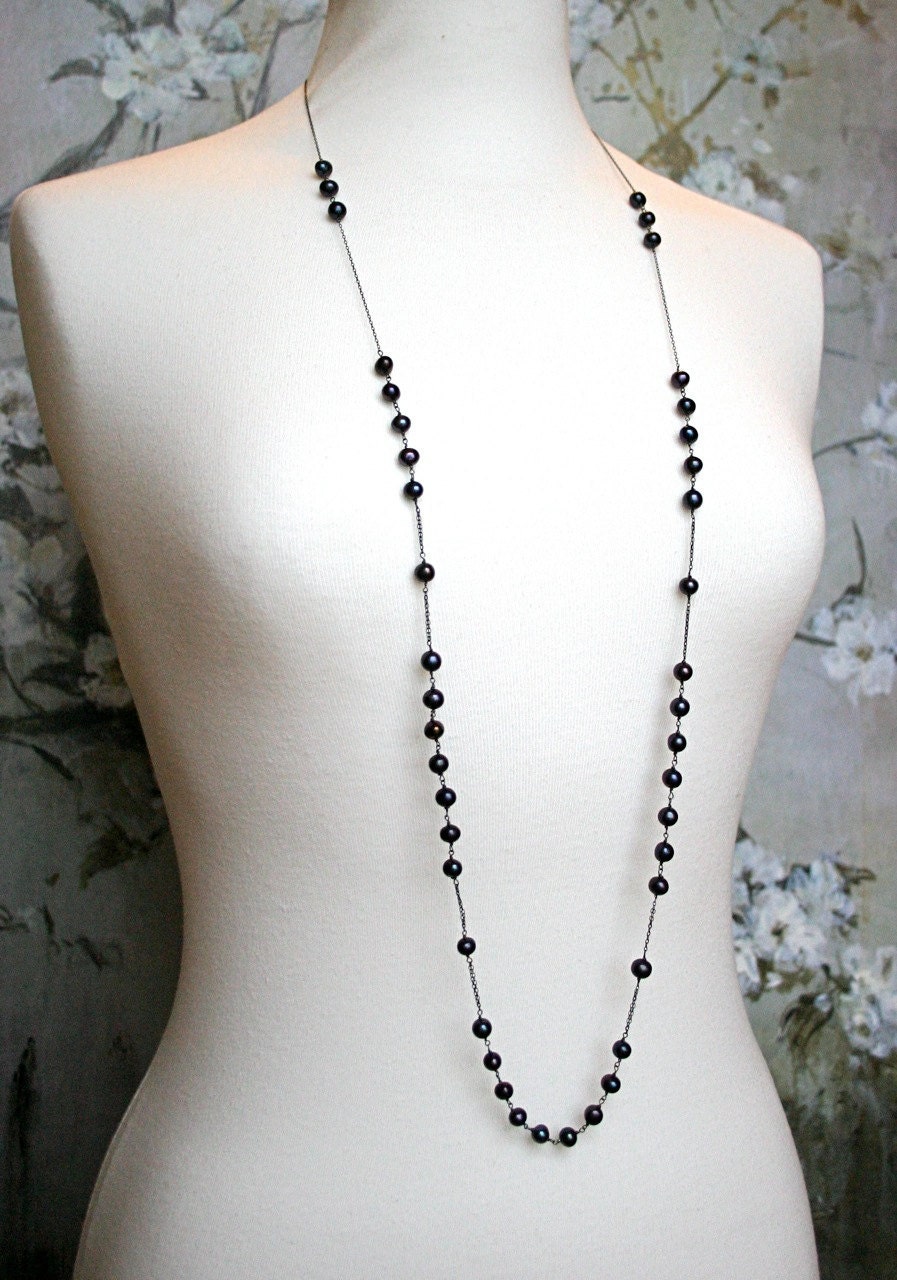 black long necklace