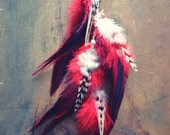 Wild Fire Red Single Feather Earring