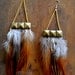 Pyramid Feather Earrings