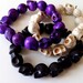 Goth Howlite Skull Bracelets- 3 pack