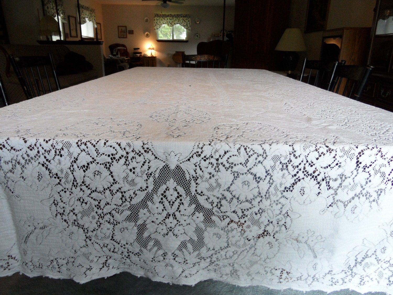 white lace overlay