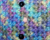 Crochet Kitty Blue and Lilac Print Amigurumi Kitty