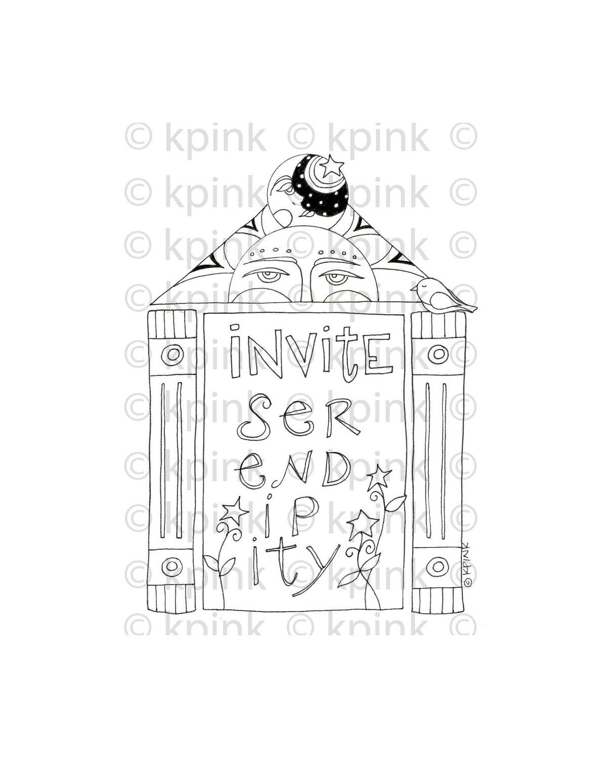 Invite serendipity original illustration downloadable image