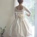 Marianne - Vintage Inspired Wedding Dress with 3/4 sleeves. Tea Length. Gorgeous Dupioni SILK.