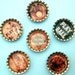 Baseball - Vintage Images - Handmade Bottle Cap Magnet Set