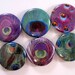 Peacock Feather Magnets - 1 Inch Button Magnets - Set of Six Button Magnets
