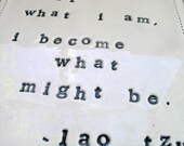 plaque lao tzu quote.  MADE TO ORDER