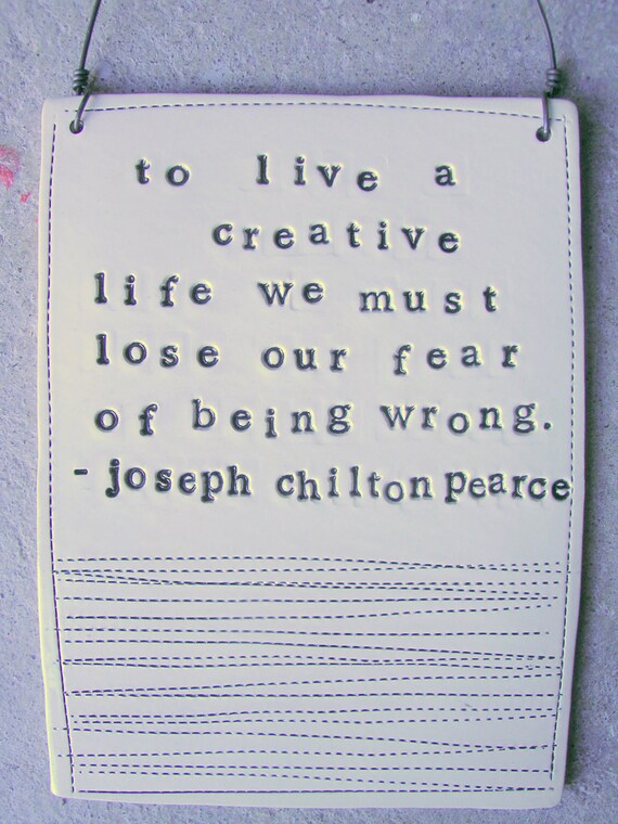 plaque joseph chilton pearce quote. MADE TO ORDER