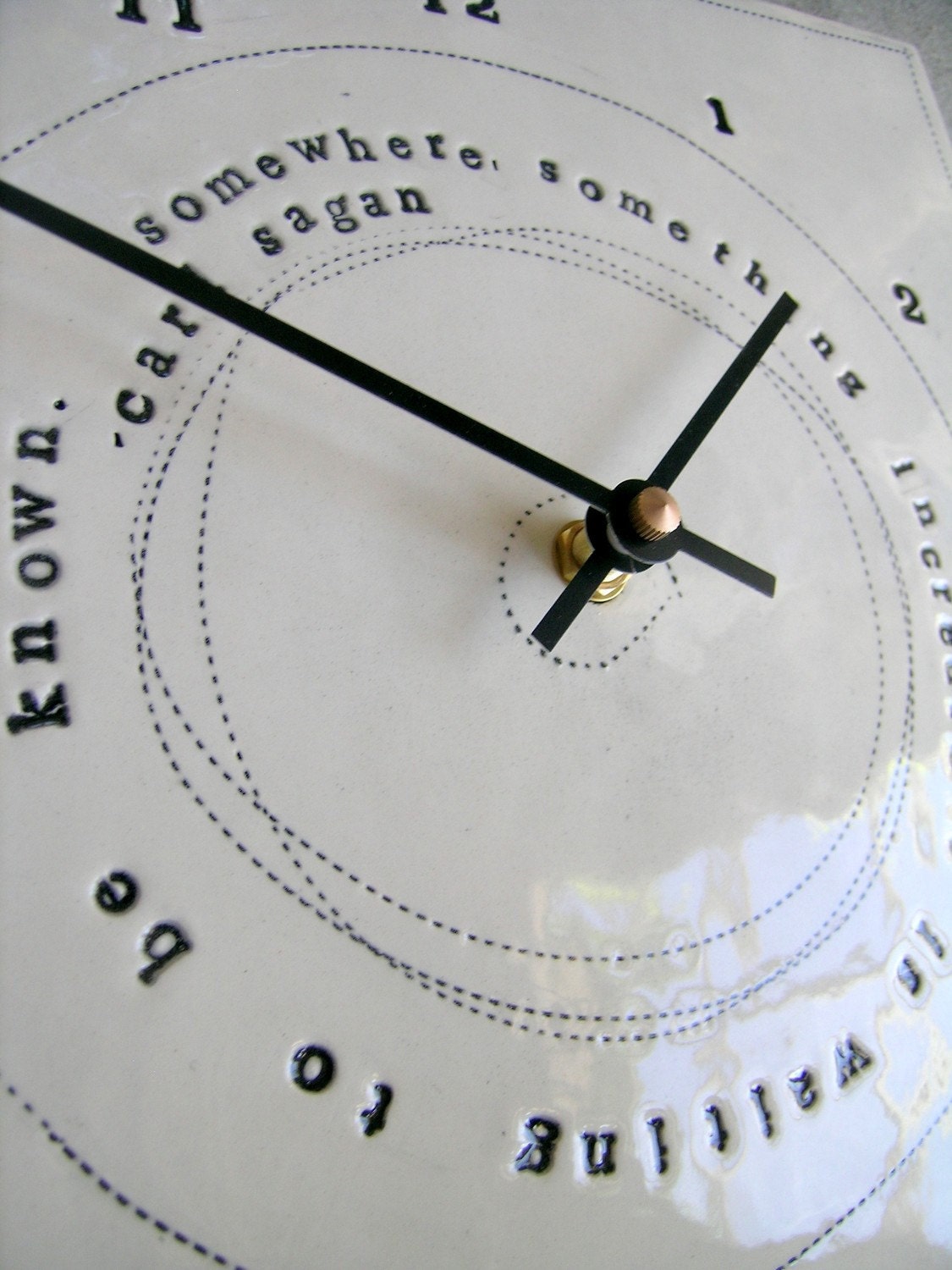 10x10 carl sagan quote clock