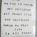 plaque all about life angela schwindt quote. MADE TO ORDER