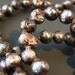 SALE Peacock Purple Faceted Pearl Necklace