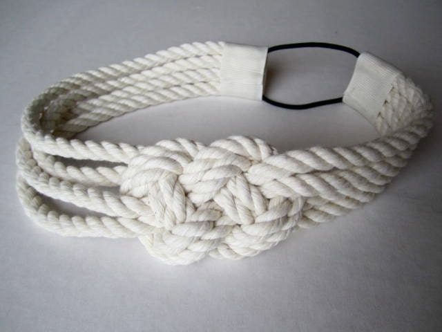 Cotton rope sailor knot headband