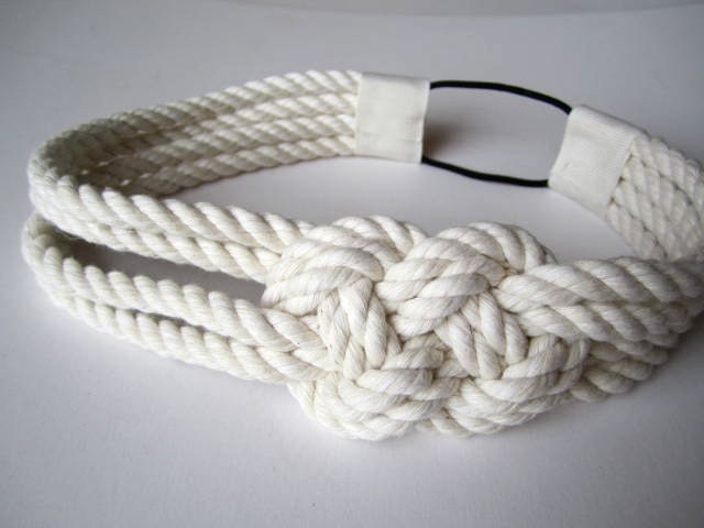 Cotton rope sailor knot headband