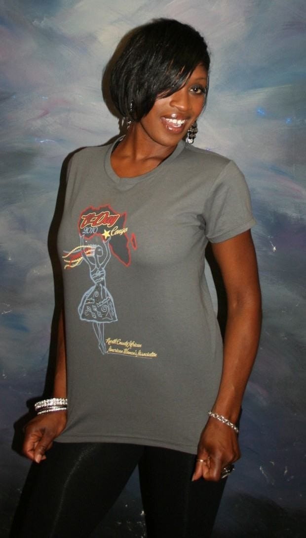 Vday 2010 Charity Artistic Organic Tshirt for North County African American Women's Association