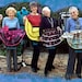 Cocoa Blue Couture Artistic Sassy Apron by Trish Vernazza Featured in Apronology Magazine