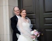 Shawl, Wrap, Bridal Shawl - Tanya Tulle Wedding Shawl/wrap in your choice of colors