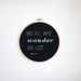 Not All Who Wander Are Lost Black Wall Hanging Cross Stitch Embroidery Gift RugglesMade