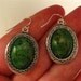 Victorian Earrings Forest Moss Green Gemstone Dangle Earrings Victorian Style Jewelry