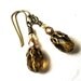 Rustic Earrings Gold Brown Czech Glass Earrings Nature Earrings Chocolate Earrings Dangle Earrings Copper Brown Earrings
