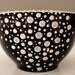 Ceramic Bowl with a Constellation of Starry Night Black and White Dots / Wheelthrown / "NIGHT SKY C"