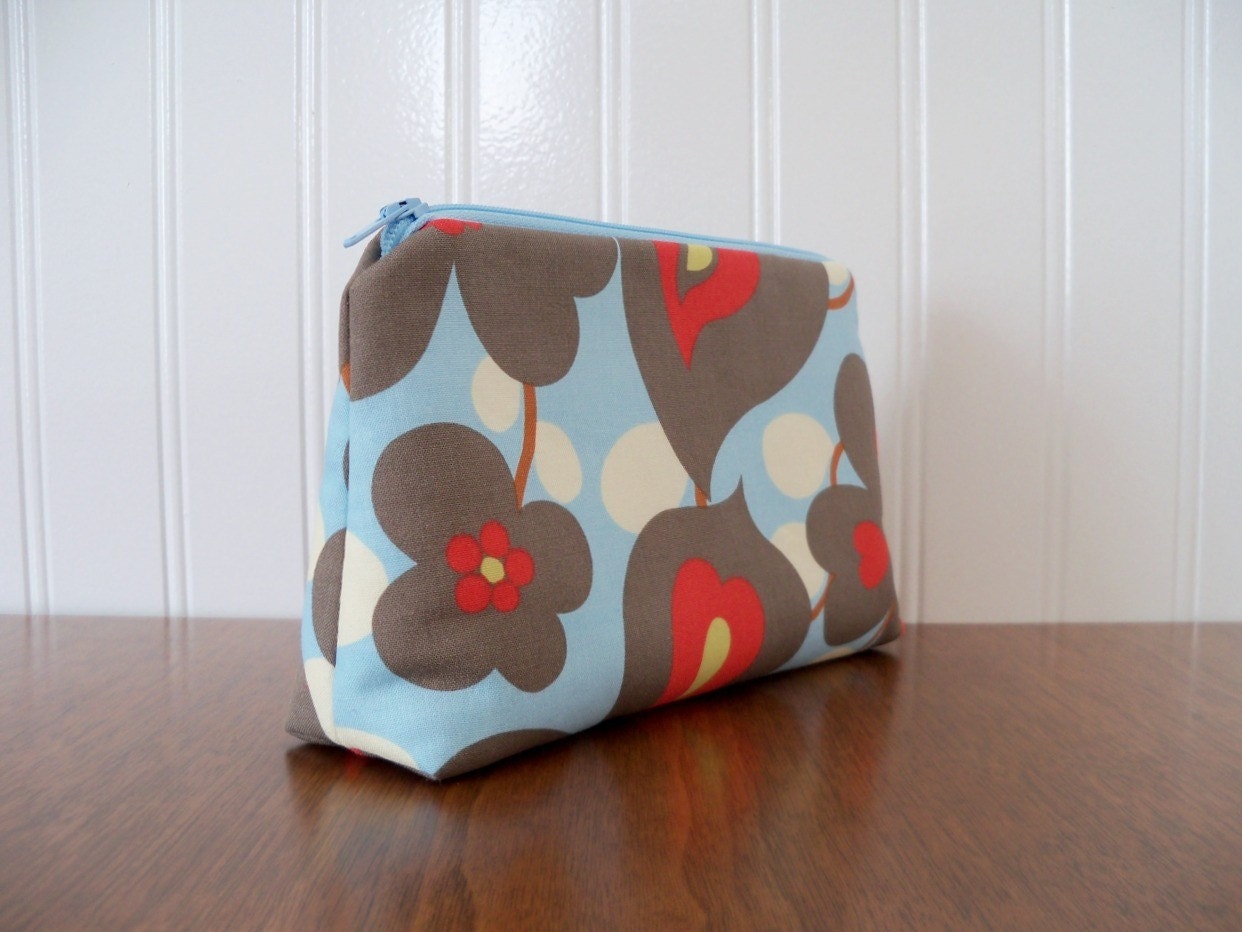 15% off entire shop - Coupon code 15OFF - Cosmetic Bag - Amy Butler Morning Glory