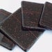 Black and Red Fused Glass Coasters- Set of 4
