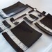 Speckled Ebony Fused Glass Sushi Set for Two