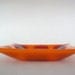 Tangerine, Red and Turquoise Fused Glass Dish/Soap Dish