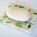 CLEARANCE SALE SOAP Dish - Summer Wildflowers Large Fused Glass Soap Dish