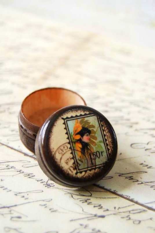 Sunflower Fairy Stamp Pill Box