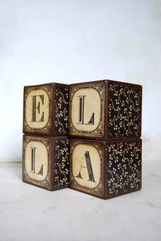 Personalized Large Building Blocks - Set Of 4