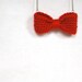 Red Bow Necklace - Valentines Day Necklace