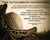 Baseball Digital Party Invitation