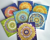 Set of Chakra Mandala Greeting Cards