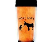 Funny  "I Don't Give A Rat's Ass" Handmade Travel Mug by Kitschville (16 Ounce)