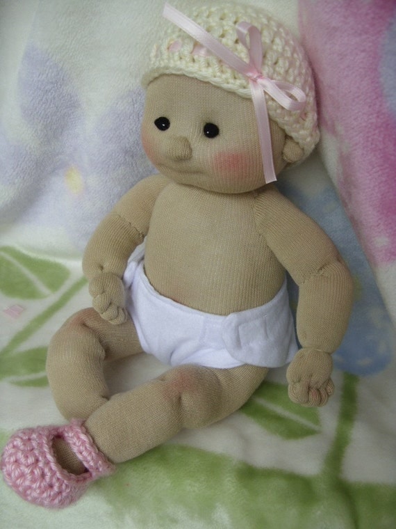 Sock Baby Doll made from socks Lali doll by LaliDolls on Etsy