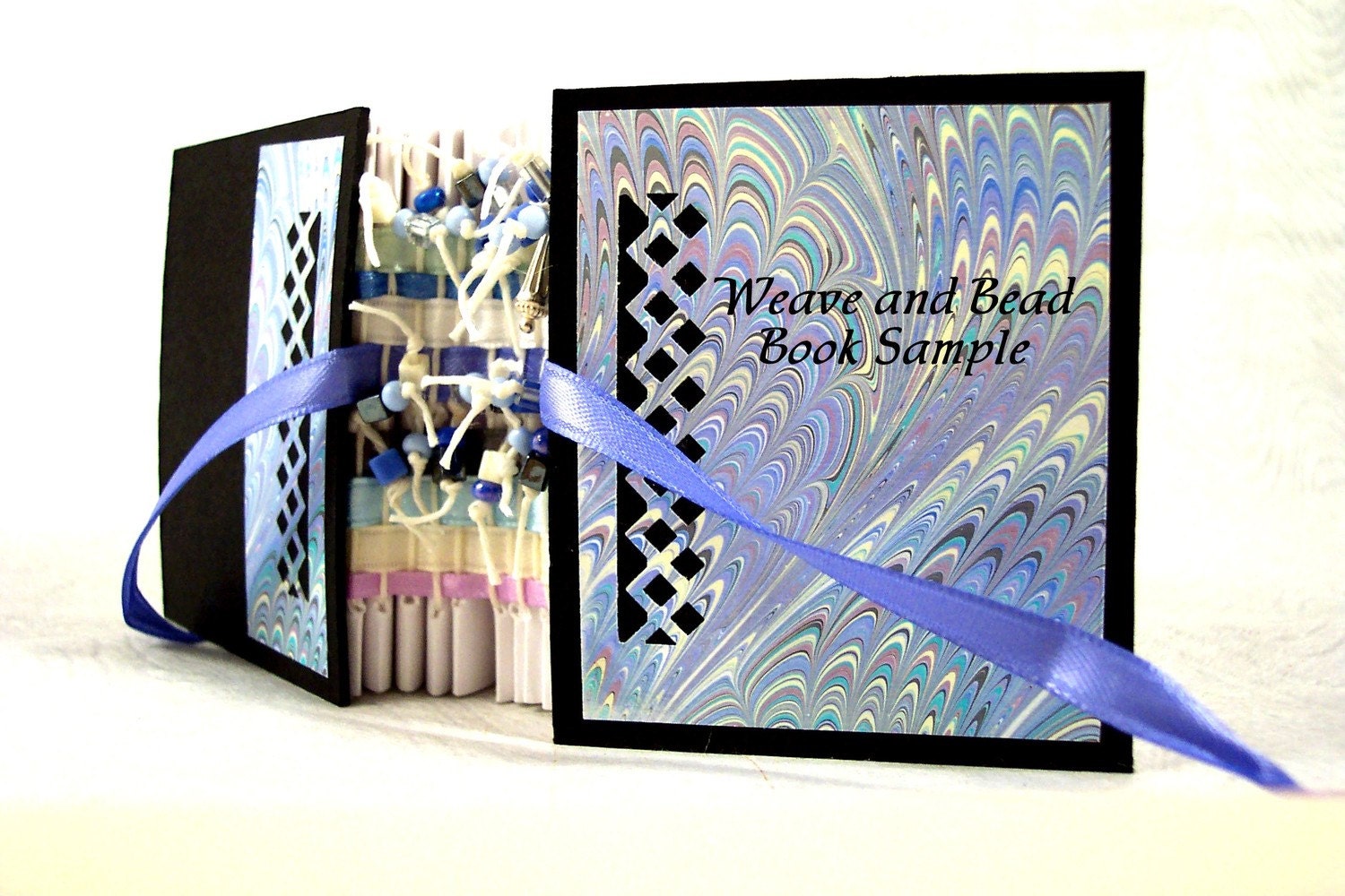 Bookbinding Kit Weave and Bead in Blues