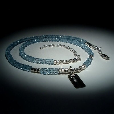 Blue topaz sterling silver necklace