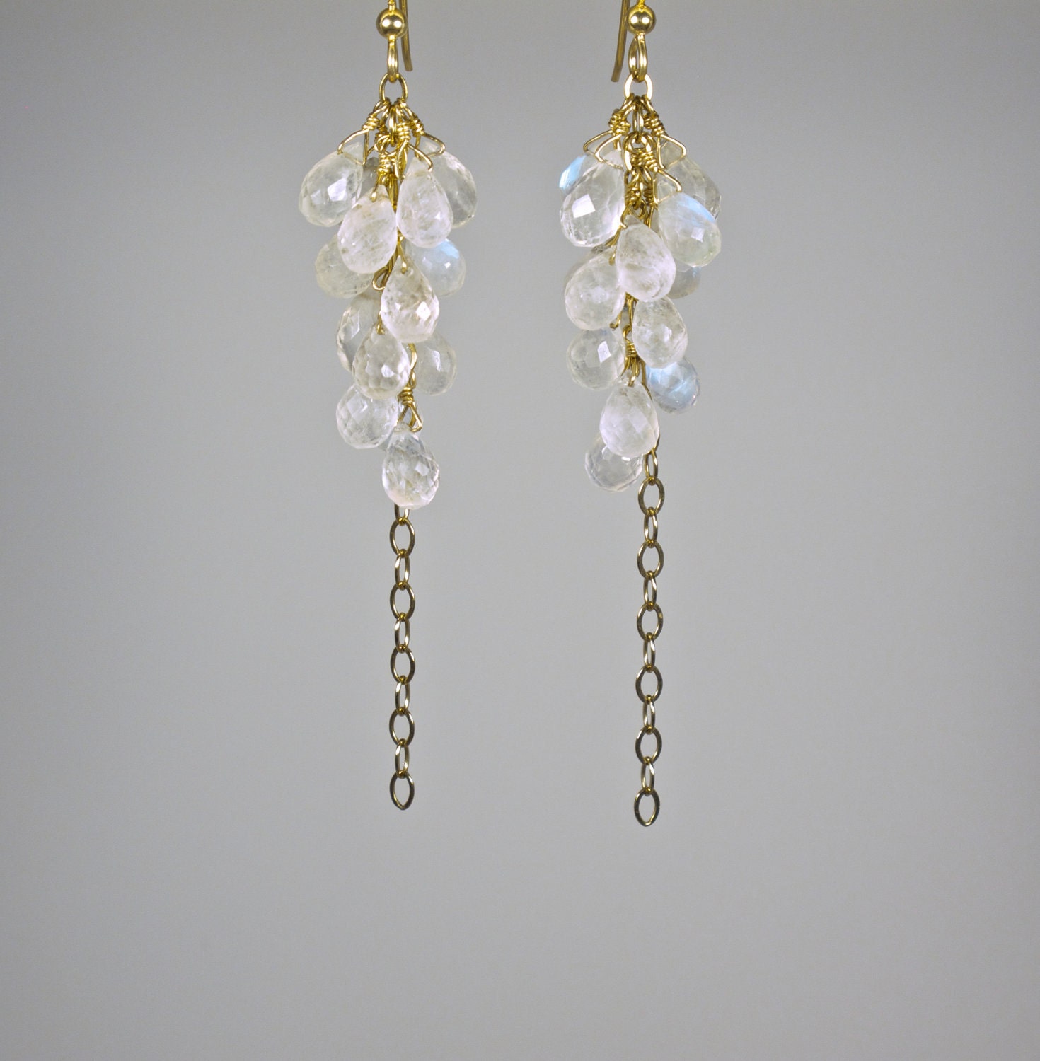 14 Karat Gold Filled Moonstone Earrings