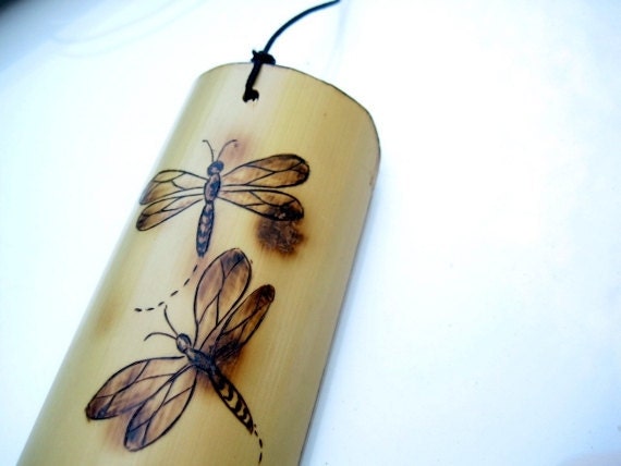 Bamboo wind chime gently whispering -personalizable