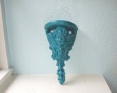 Lagoon Blue Hollywood Regency Shelf